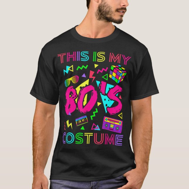 Camiseta Este Es Mi Disfraz De 80 Años, Hombres De Los Fies (Anverso)