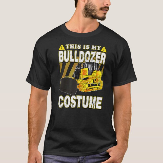 Camiseta Este Es Mi Disfraz De Bulldozer (Anverso)