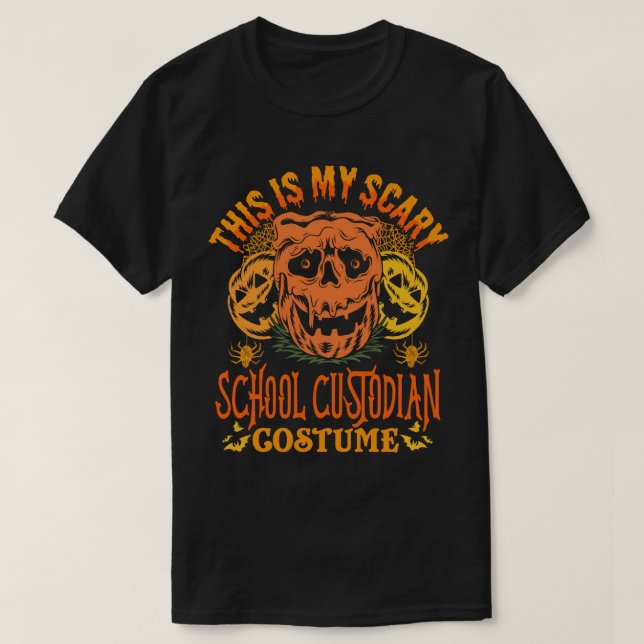 Camiseta Este Es Mi Disfraz De Custodio Escolar (Diseño del anverso)