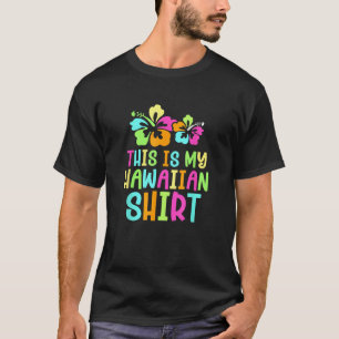 Camiseta Este es mi disfraz de fiesta hawaiana tropical lua