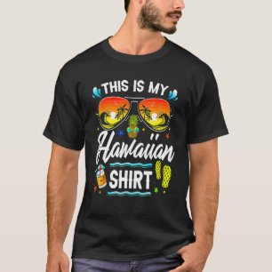 Camiseta Este es mi disfraz de fiesta hawaiana tropical Lua