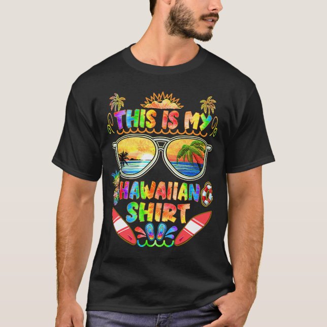 Camiseta Este es mi disfraz de fiesta tropical hawaiano Lua (Anverso)