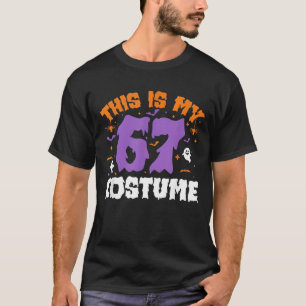 Camiseta Este es mi disfraz de Halloween 67 Número 6 7 Meme
