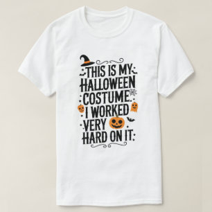 Camiseta Este Es Mi Disfraz De Halloween En El Que Trabajé