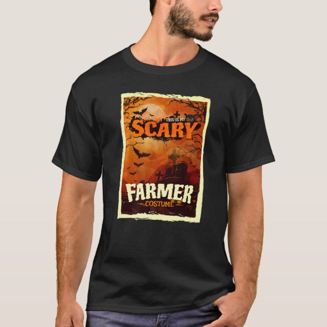 Camiseta Este Es Mi Disfraz De Halloween Para Agricultores  (Anverso)