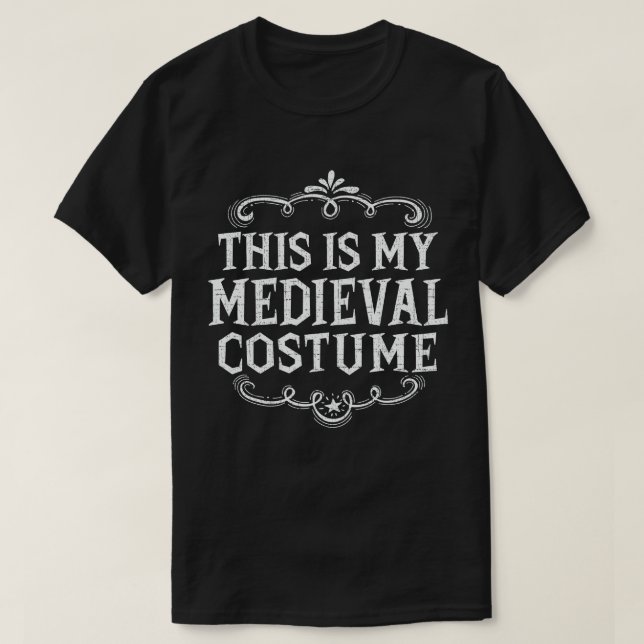 Camiseta Este Es Mi Disfraz De Halloween Perezoso Medieval (Diseño del anverso)