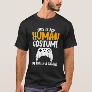 Camiseta Este Es Mi Disfraz De Humano Realmente Soy Un Juga