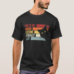 Camiseta Este Es Mi Disfraz De Humano Soy Realmente Un Gato