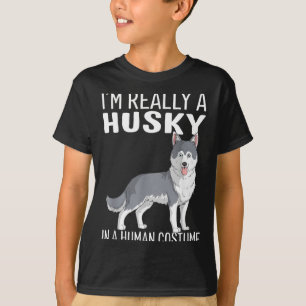 Camiseta Este Es Mi Disfraz De Humano Soy Un Perro Husky Ha