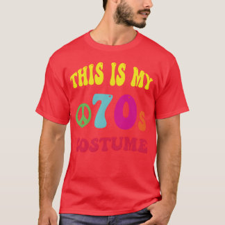 Camiseta Este es mi disfraz de los 70 divertido diseño gráf
