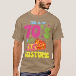 Camiseta Este es mi disfraz de los 70 Estética retro vintag