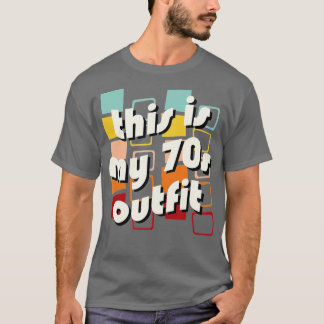 Camiseta Este es mi disfraz de los 70, la frase hippy de lo