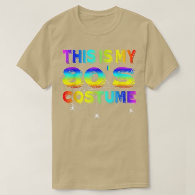Camiseta Este es mi disfraz de los 80 feliz Halloween hombr (Diseño del anverso)
