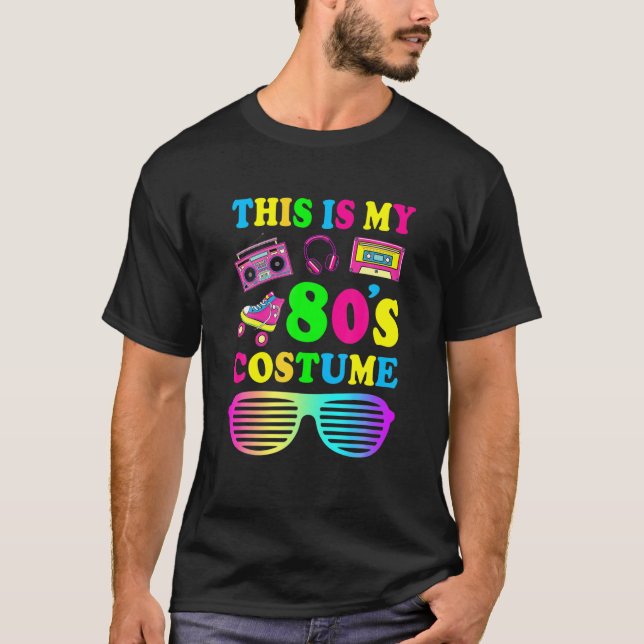 Camiseta Este Es Mi Disfraz De Los 80 Para Las Mujeres Homb (Anverso)