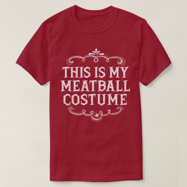 Camiseta Este Es Mi Disfraz De Meatball, Famoso Halloween L (Diseño del anverso)