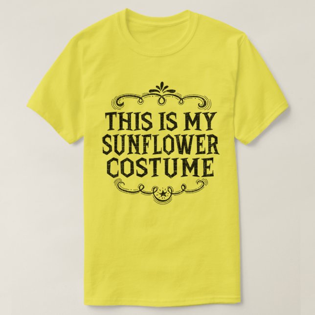 Camiseta Este Es Mi Disfraz De Sunflower Funny Halloween (Diseño del anverso)