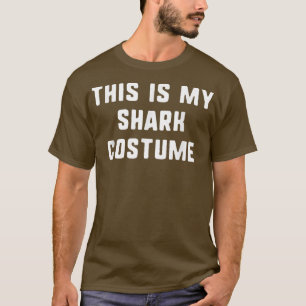 Camiseta Este Es Mi Disfraz De Tiburón Halloween Simple Gra