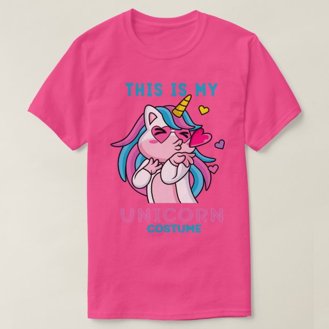 Camiseta Este Es Mi Disfraz De Unicornio (Diseño del anverso)