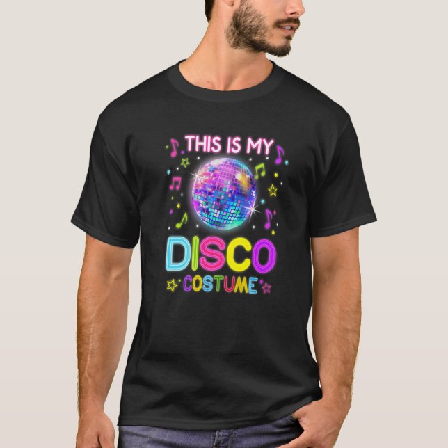 Camiseta Este es mi disfraz disco de 70 y 80 de Fiesta. (Anverso)