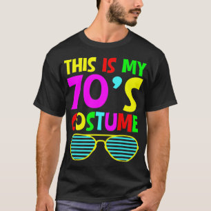 Camiseta Este es mi disfraz divertida Halloween de los 70's