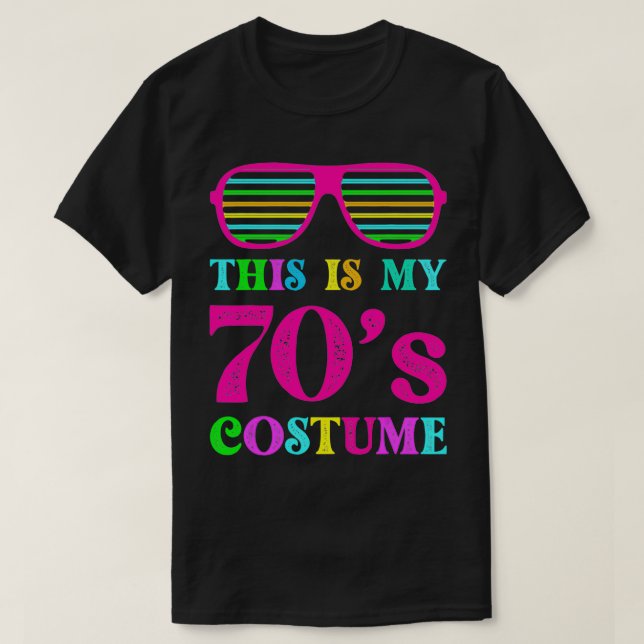 Camiseta Este es mi disfraz divertida Halloween de los 70's (Diseño del anverso)