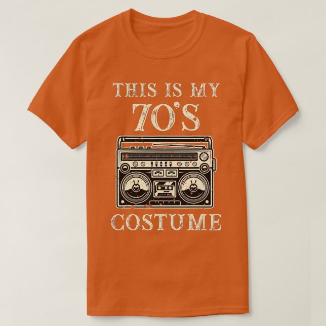 Camiseta Este es mi disfraz Fiesta Cassette Retro Vi de 70 (Diseño del anverso)