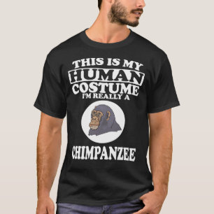 Camiseta Este es mi disfraz humano Chimpanzee T-Shirny