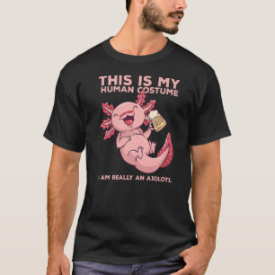 Camiseta Este Es Mi Disfraz Humano Cita Un Halloween Axolot