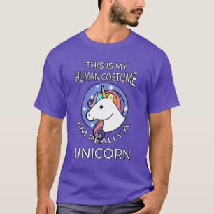 Camiseta Este es mi disfraz humano - Edición Unicornio II