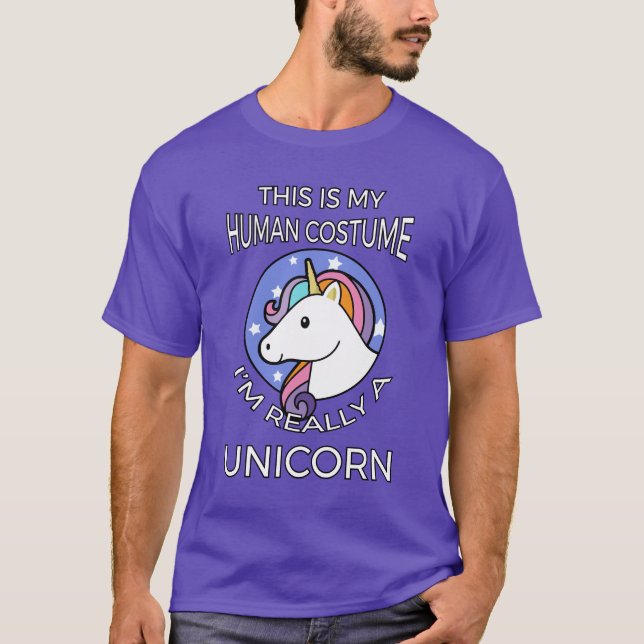 Camiseta Este es mi disfraz humano - Edición Unicornio II (Anverso)