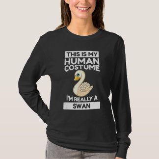 Camiseta Este es mi disfraz humano, en realidad soy un cisn