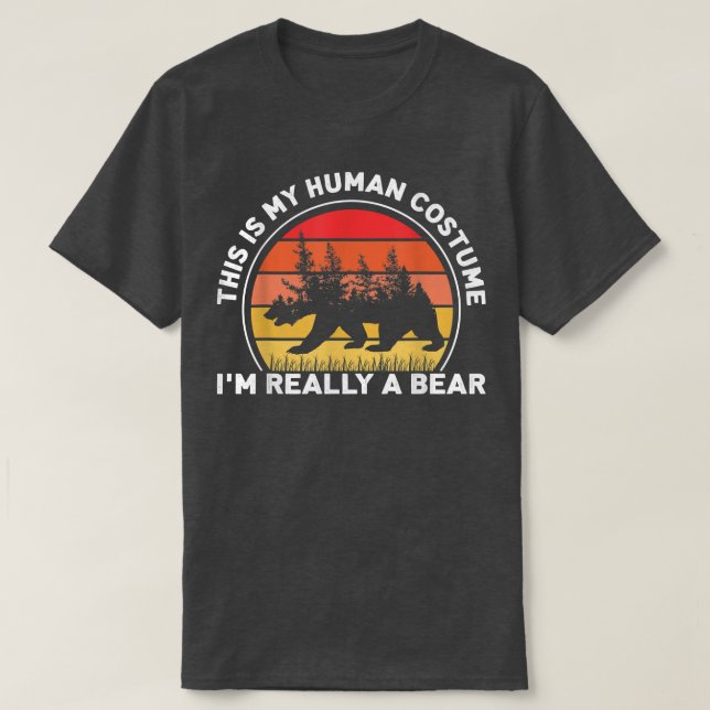 Camiseta Este es mi disfraz humano, en realidad soy un oso  (Diseño del anverso)