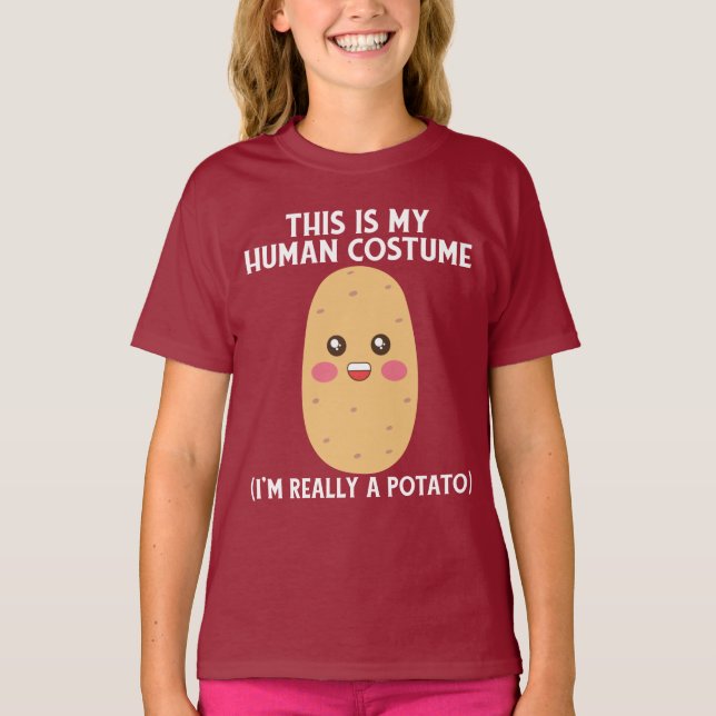 Camiseta Este es mi disfraz humano, en realidad soy una pap (Anverso)