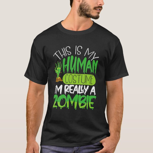 Camiseta Este Es Mi Disfraz Humano, Realmente Soy Un Essen  (Anverso)