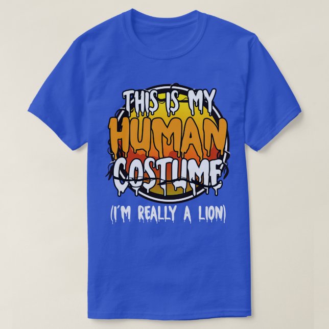 Camiseta Este Es Mi Disfraz Humano, Realmente Soy Un León G (Diseño del anverso)