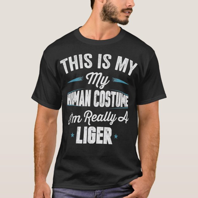 Camiseta Este Es Mi Disfraz Humano, Realmente Soy Un Ligero (Anverso)