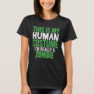 Camiseta Este Es Mi Disfraz Humano Realmente Una Halloween 