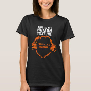 Camiseta Este es mi disfraz humano, soy realmente Flamingo