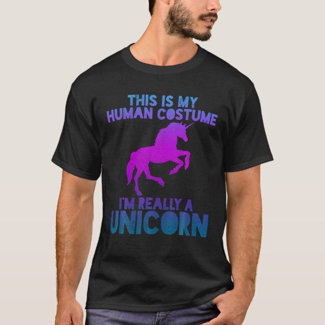 Camiseta Este es mi disfraz humano, soy realmente gracioso  (Anverso)