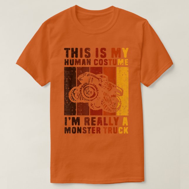 Camiseta Este Es Mi Disfraz Humano. Soy Realmente Un Camión (Diseño del anverso)