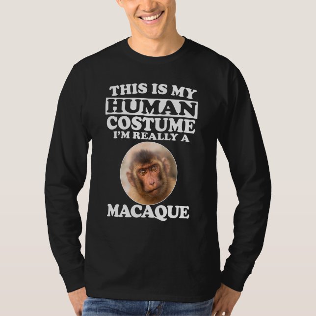 Camiseta Este Es Mi Disfraz Humano. Soy Realmente Un Mono M (Anverso)
