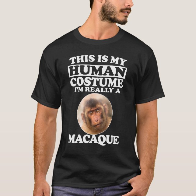 Camiseta Este Es Mi Disfraz Humano. Soy Realmente Un Mono M (Anverso)