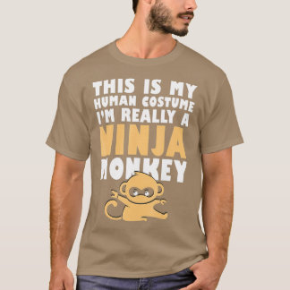 Camiseta Este Es Mi Disfraz Humano. Soy Realmente Un Mono N