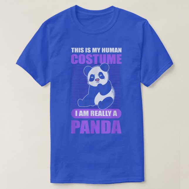 Camiseta Este Es Mi Disfraz Humano. Soy Realmente Un Panda  (Diseño del anverso)