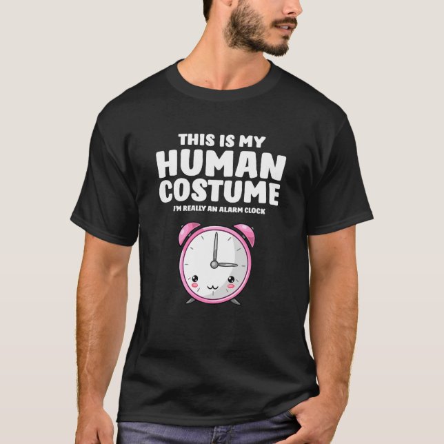 Camiseta Este es mi disfraz humano, soy realmente un reloj  (Anverso)