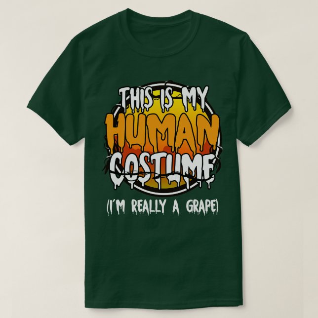 Camiseta Este Es Mi Disfraz Humano. Soy Realmente Una Grape (Diseño del anverso)