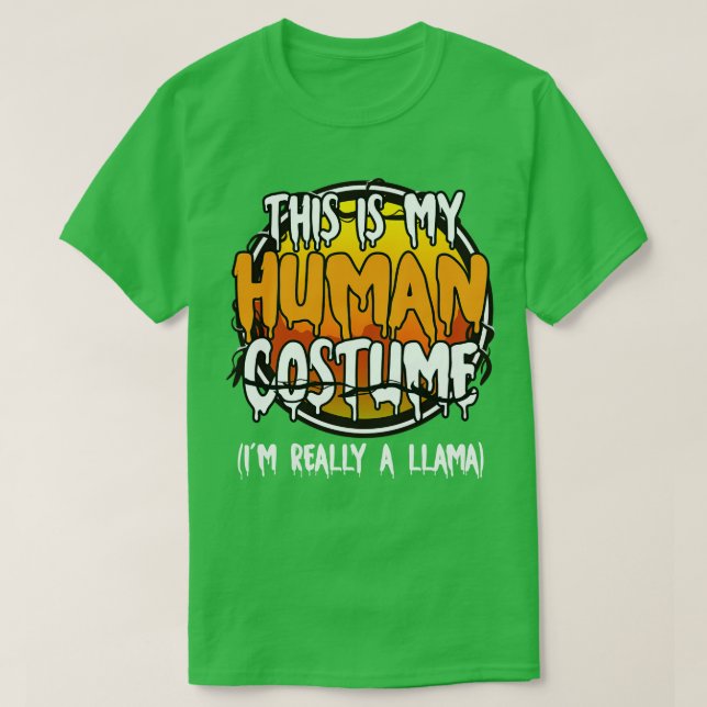 Camiseta Este Es Mi Disfraz Humano. Soy Realmente Una Llama (Diseño del anverso)