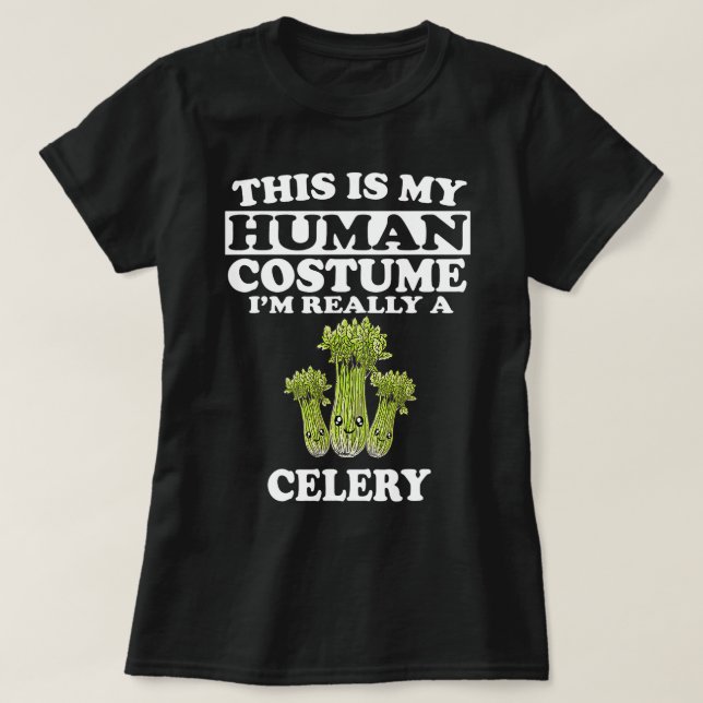 Camiseta Este Es Mi Disfraz Humano. Soy Realmente Una Veget (Diseño del anverso)
