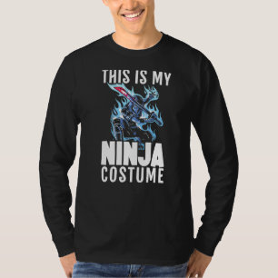 Camiseta Este Es Mi Disfraz Ninja Mercenario Shuriken Kunai