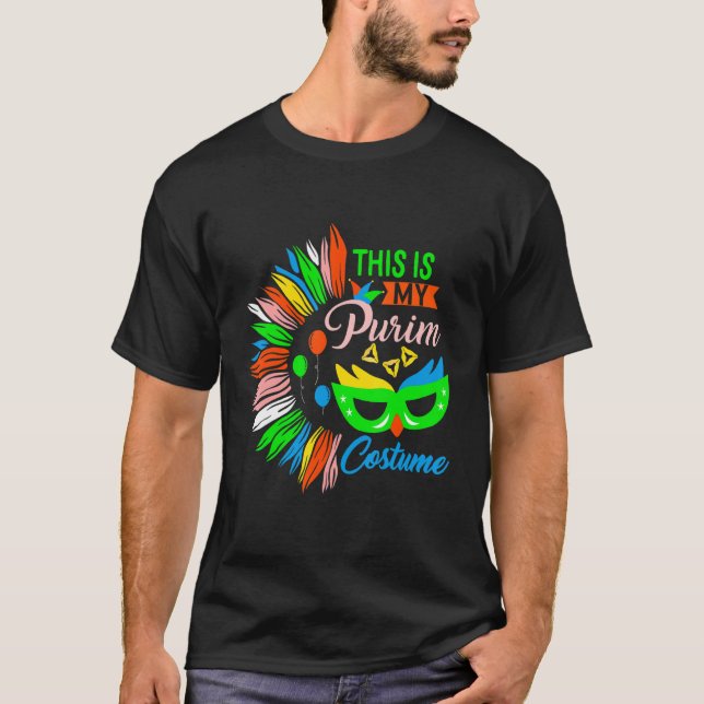 Camiseta Este Es Mi Disfraz Purim Adulto Mardi Gras New Orl (Anverso)
